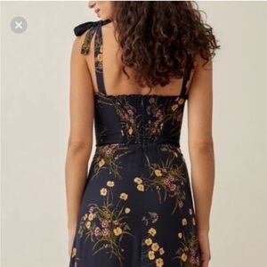 Reformation Nikita Dress - Navy Floral Maxi